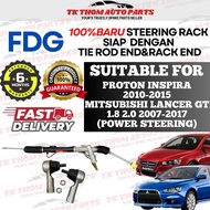 100% BARU FDG STEERING RACK PROTON INSPIRA 2010-2015/MITSUBISHI LANCER GT 1.8 2.0 2007-2017 (SIAP TI