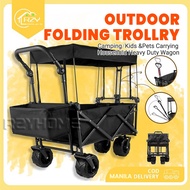 Collapsible Wagon Baby Stroller Pet Carrier Trolley Wagon for Groceries Garden Beach Sports Camping