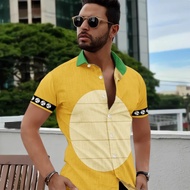 CLOOCL Men Casual Shirts Cartoon Bowser 3D Print Short Sleeve Hawaii Shirt Male Women for Summer Bea