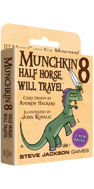 Munchkin 8 – Half Horse, Will Travel Card Game (Expansion), 112-Card Expansion, Adults, Kids, & Fami