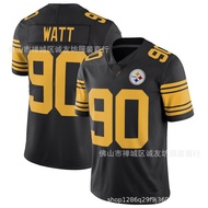 Same Day DeliveryRugby Jersey Iron Man 90 Black Yellow Letter T.J. Watt Jersey