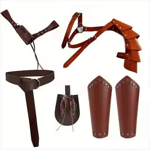 Halloween Medieval Belt Cosplay Scabbard Wizard Potion Glass Bottle Role-playing Shoulder Armor Viki