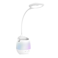 DECOR-LED Desk Lamp with Night Light Rechargeable Book Reading Light Bluetooth Audio RGB Colorful De