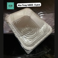 STAR Aluminium Foil Tray with Lid 4602-P Rectangle / Bekas Aluminium / Aluminium Tray Bakeri / 5pcs 