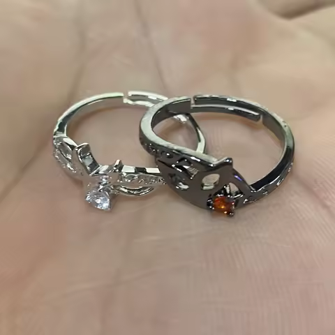 Brdwn 5 Unisex Akechi Goro Amamiya Ren Cosplay Halloween Lovers Couple Ring