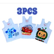 3pcs Didos Single Sando for Boys Kids aged 0-8yr Old