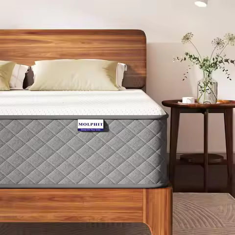California King,12 Inch California King Medium Firm Hybrid Mattress in a Box, 7-Zone Memory Foam & P