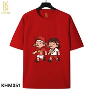 KAUNIX ADULT T-shirt (KHM051) August 2025 Indonesian Independence Day 3D T-shirt Screen Printed T-sh
