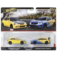 Hot Wheels 2025 Premium Car Culture Twin Pack ‘99 Honda Civic Type R (EK9) & Honda Civic Type R (Jap