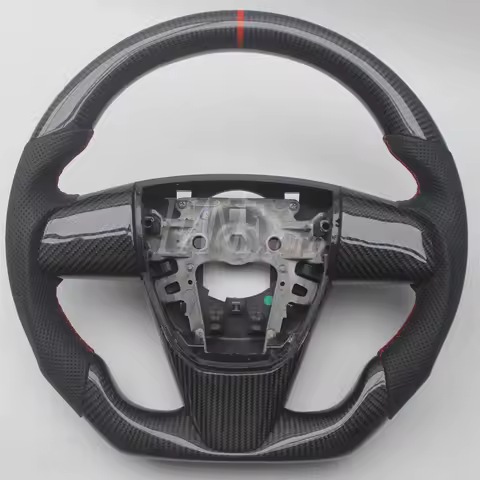 Replacement Real Carbon Fiber Steering Wheel with Leather for Mazda 3 Mazdaspeed 3 Mazda3 2008-2013