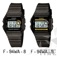 Casio  F94WA 8D 9D / F-94WA 8D 9D Jam Tangan Pria Digital Karet Hitam - Tanpa Kotak MIKA