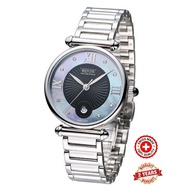 Epos 8000 Lady Watch Quartz Black MOP Steel