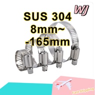 304 Stainless Steel Worm Gear Hose Clamp with Handle -   Boleh Kikir Dengan Tangan, Tanpa Alat, Untu