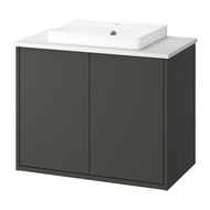 HAVBÄCK / ORRSJÖN Wash-stnd w doors/wash-basin 82x49x71 cm