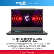 MSI Thin 15 B13UC 3215 (15.6" FHD IPS 144Hz/i5-13420H/8GB DDR4/512GB SSD/RTX3050/Win11/2Y) - T15-B13