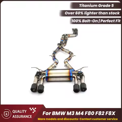 ECCF Valvetronic Titanium Catback Exhaust For BMW M3 M4 F80 F82 F8X Aggressive Exhaust Sound Perform