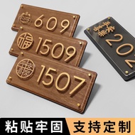 Wood Modern Nombor Rumah House Number Plate Custom Signage Cantik No Plat Alamat Number Rumah Custom