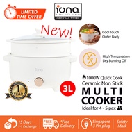 IONA 3.0L Electric Multi Cooker With Steamer | Non Stick Ceramic Cooker Hotpot 多功能 电煮锅 - GLMC1832