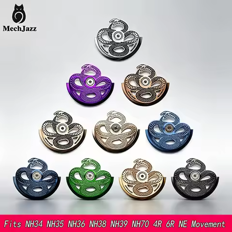 Snake Pattern Skeleton Automatic Rotor Oscillating Weight for Seiko NH34 NH35 NH36 NH37 4R 6R NH Ser