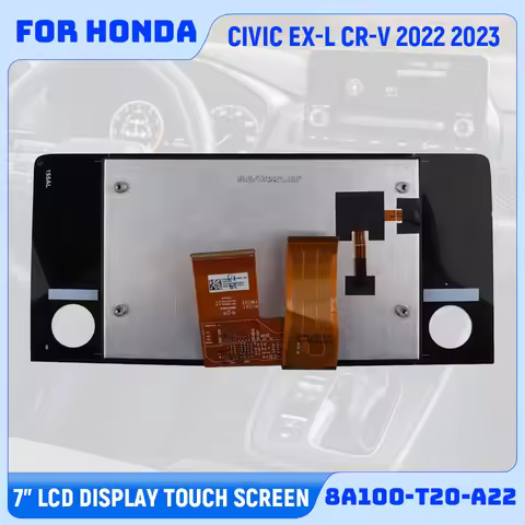7"-inch Replacement LCD Display 8A100-T20-A22 For HONDA 22 23 CIVIC EX-L CR-V DASH Auto Multimedia N