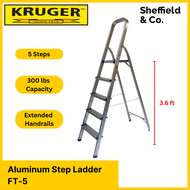 Kruger Aluminum Step Ladder FT-5 (5 Steps)