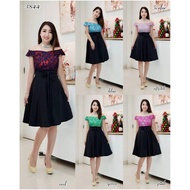 DDC3844 K438 - Super premium scuba combi bonding Dress