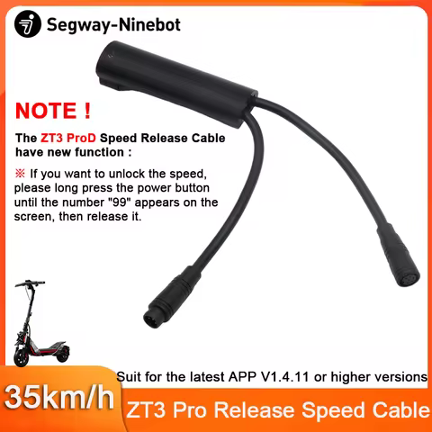 Customized Release speed limit Cable for Ninebot by Segway ZT3 PRO E/PRO D Max Speed 35km/h Unlockin