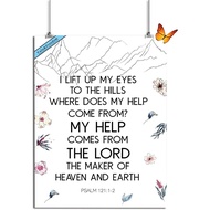 MASTER BEDROOM DECOR FOR COUPLES Psalm 121 Bible Verse Printable Wall Art I Lift Up My Eyes To The H