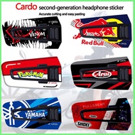 For Cardo 2nd Generation CARDO EDGE Bluetooth Earphone Sticker Decorative Protective Decals Shell Wa