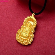 Gold Gold Guanyin Pendant Men's Style 999 Pure Gold Pendant Flame Guanyin Pure Gold Safe No Matter Pendant Couple Style