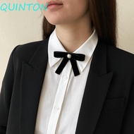 QUINTON Black Bow Brooch Pin, Skin Cancer Awareness Black Ribbon Pin, Simple Melanoma Cancer Breast 