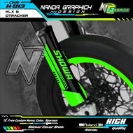 KLX BF & Dtracker KLX S 150L Shock Cover Sticker Right Sticker Color Variations Shock Sticker kawasa