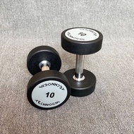 Technogym rubber-coated steel dumbbells 10kg