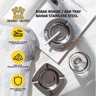Bright Crown Asbak Rokok Stainless Steel Anti Karat / Tempat Putung Rokok Asbak Aluminium