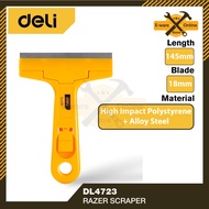 Deli 145mm Window Scraper DL4723 | Glass Scraper with 10pcs 18mm Blades