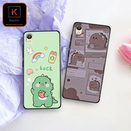 Oppo F1 Plus Case - Oppo R9 - Oppo R9s - DinoCute Dinosaur Print Case - TPU Border Rough Back