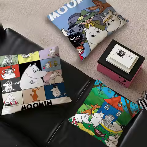 Cute M-Moomins Pillow Gifts Home Office Furnishings Bedroom Sofa Car Cushion Cover case 45x45cm