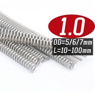 【LGQ】d1.0mm compression spring SUS304 outer diameter 5/6/7mm length 10-100mm pressure spring