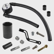 Oil Catch Can Billet 2011+ Black For 6.4 392 HEMI Charger Challenger 300 Fully Assembled W/braided H