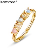 Kemstone Nhẫn Điều Chỉnh Được Pha Lê Mạ Vàng Bạc S925 Dành Cho Nữ