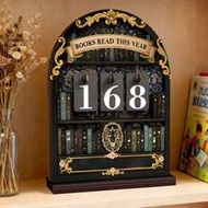 2D Retro Book Reading Tracker, Annual Book Counting Ornament - This Year'S Reading Tracker Can Track