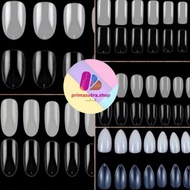 ART E89N 5pcs False Nails POLOS Short Round Clear stiletto Round Clearcoffee fake nails