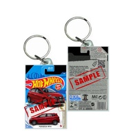 2pcs hot wheels mini keychain myvi red