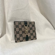 Gucci黑色老花中古錢包短夾 連散子包位置 日本中古二手Vintage