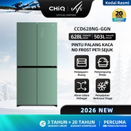CHiQ CCD628NG-GGN Multi Temp Zone 628L Inverter Tanpa Frost Aliran Udara Berbilang Peti Sejuk Pintu 