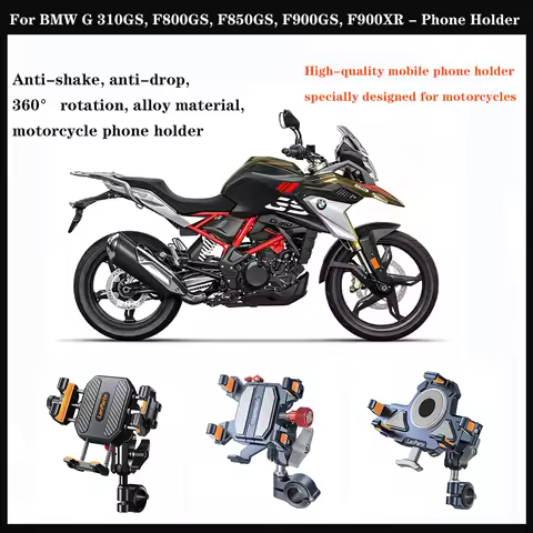 GPS Mobile Phone Stand for G 310GS, F800GS F850GS F900GS F900XR Aluminum Shock-Absorbing, 360° Adjus