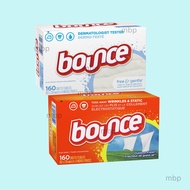Bounce Fabric Softener Dryer Sheets - Outdoor Fresh/Free & Gentle Fragrance Free 160 Sheets