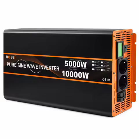 HOULI Inverter Dc 12v 24v 48v to Ac 110v 220v Pure Sine Wave Inverter 5000w 10000w Power Solar Inver