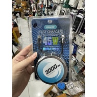 TYPE C TO C NYLON 45W SUPER FAST CHARGING CHARGER CABLE 3m/2M