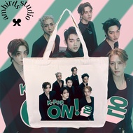 Ambirds & 2025 GOT7 CONCERT <NEST FEST> IN BANGKOK Green Logo Printing Canvas Tote bag For Fans 20